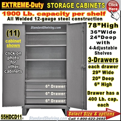 55HDCD / Heavy-Duty Storage Cabinets with Drawers