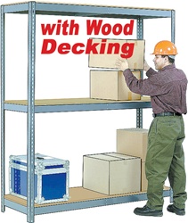 RIVET-LOCK BULK-SHELVING WITH WOOD DECKING (77-1001)