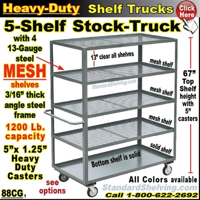 88CG / 5-Shelf MESH Shelf Truck