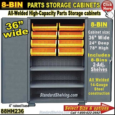 88HH236 / 8-Bin Heavy-Duty Storage Cabinet