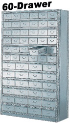 60 DRAWER STEEL CABINET 75"HIGH