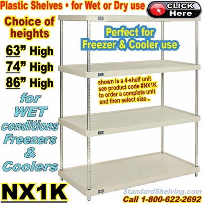 (75) Plastic Solid Shelving / NX1K