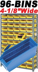 ECONOMY 96-BIN SHELVING STORAGE SYSTEM (QS9675) 96 BINS