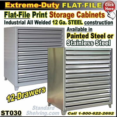 ST030 / Extreme Duty Stainless Steel Flat File Cabinet