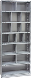 STEEL BIN UNIT WITH 17-OPENINGS, UNIT 87"HIGH (TBC)