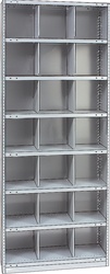 STEEL BIN UNIT WITH 21-OPENINGS, UNIT 87"HIGH (TBD)