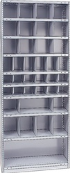 STEEL BIN UNIT WITH 38-OPENINGS, UNIT 87"HIGH (TBI)