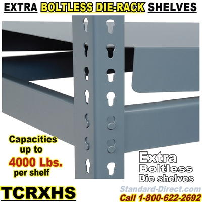 Extra Boltless Heavy-Duty Die Shelves / TCRXHSS